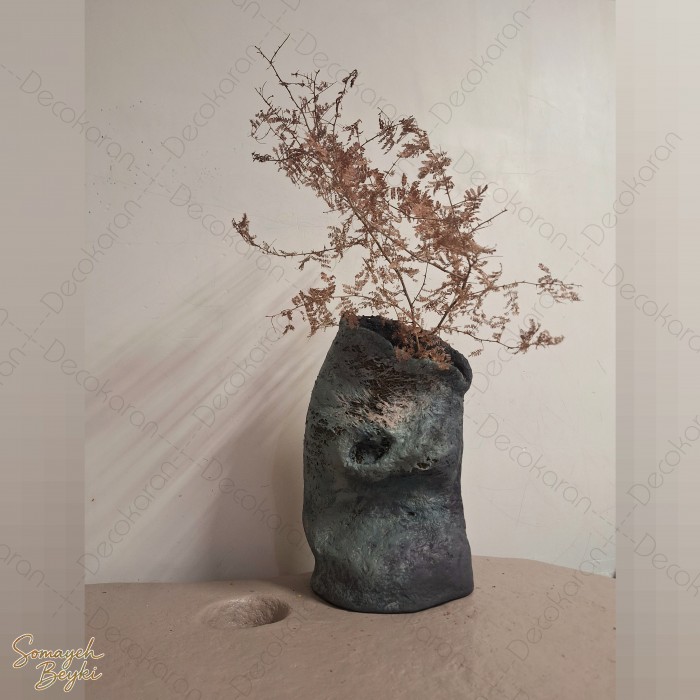 گلدان دکوری مقاوم ضد آب – طرح بافت طبیعی از مجموعه انزوای آبی