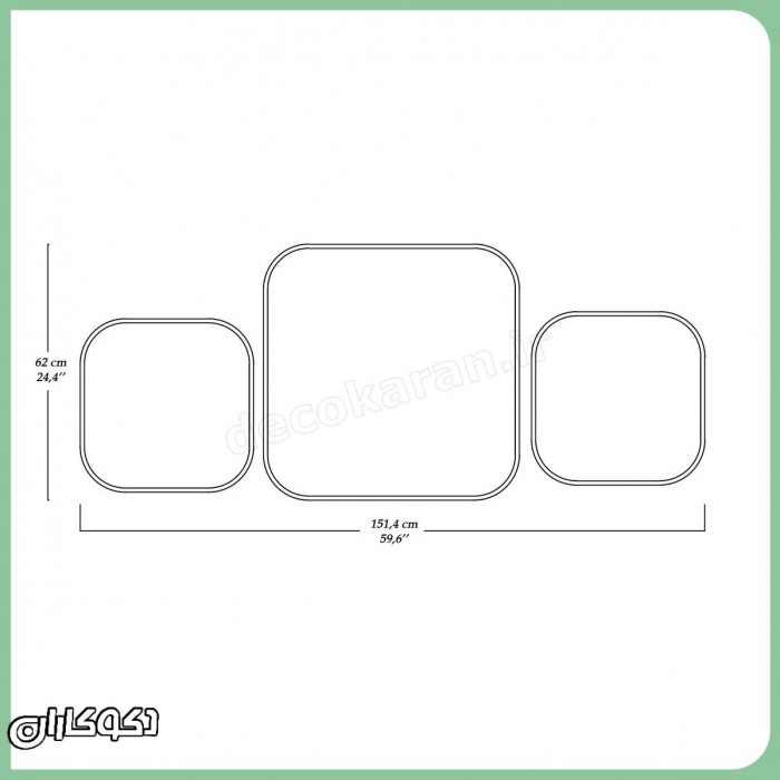 ست آینه دکوراتیو مدل A118