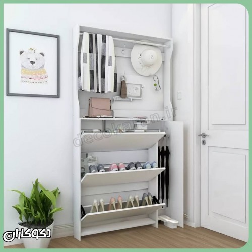 جالباسی + جاکفشی داشبوردی عمق 18سانت دکوکاران مدل JL157