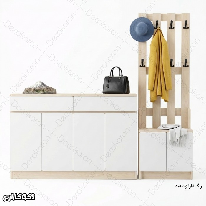 جاکفشی و جالباسی مدل JL120 با طراحی مدرن و جادار