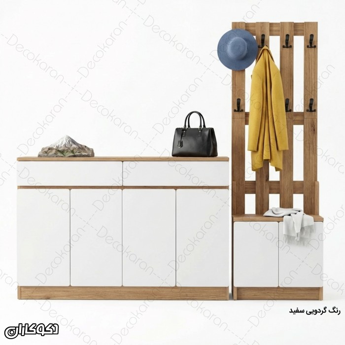 جاکفشی و جالباسی مدل JL120 با طراحی مدرن و جادار