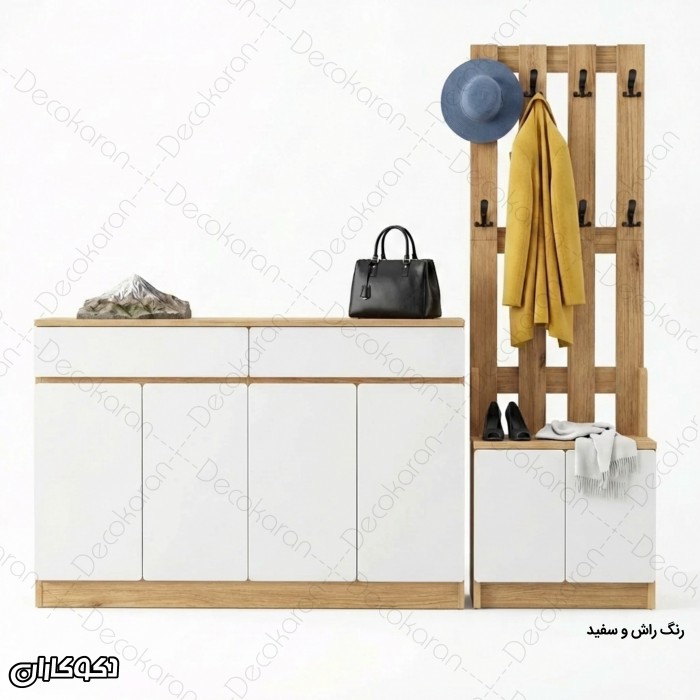 جاکفشی و جالباسی مدل JL120 با طراحی مدرن و جادار
