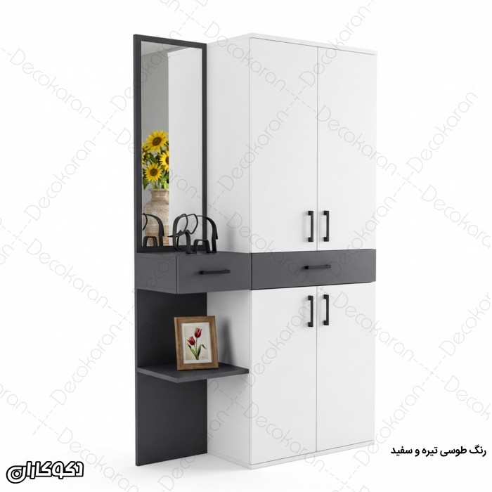 جاکفشی و جالباسی مدل JL121 مجهز به آینه و کمد جادار