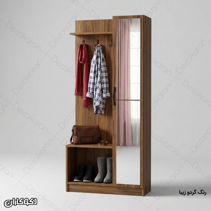 جاکفشی و جالباسی مدل JL122 آینه‌دار و کم‌جا