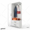 جاکفشی و جالباسی مدل JL125 آینه‌دار با کشو و کمد