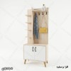 جاکفشی و جالباسی مدل JL132 کم‌جا با قفسه دکوراتیو
