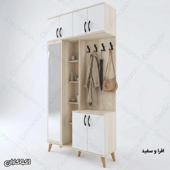 جاکفشی و جالباسی نیمکت دار مدل JL136
