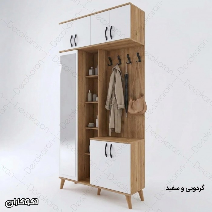 جاکفشی و جالباسی نیمکت دار مدل JL136