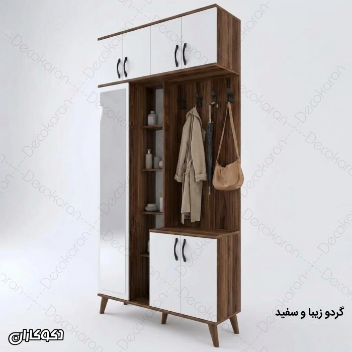 جاکفشی و جالباسی نیمکت دار مدل JL136
