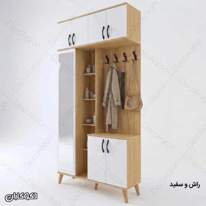 جاکفشی و جالباسی نیمکت دار مدل JL136