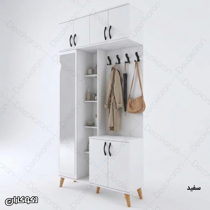 جاکفشی و جالباسی نیمکت دار مدل JL136