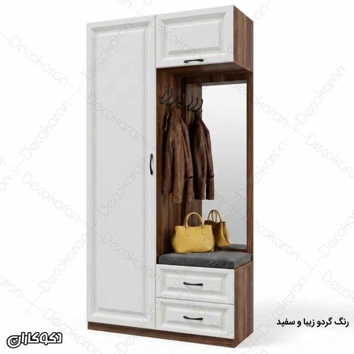 جاکفشی و جالباسی نیمکت دار مدل JL138