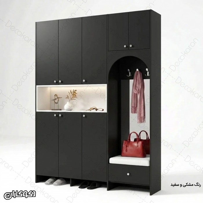 جاکفشی و جالباسی نیمکت دار مدل JL139