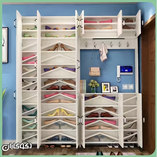 جالباسی + جاکفشی کم جا دکوکاران مدل JL143