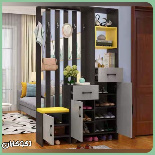 جالباسی + جاکفشی کم جا دکوکاران مدل JL147