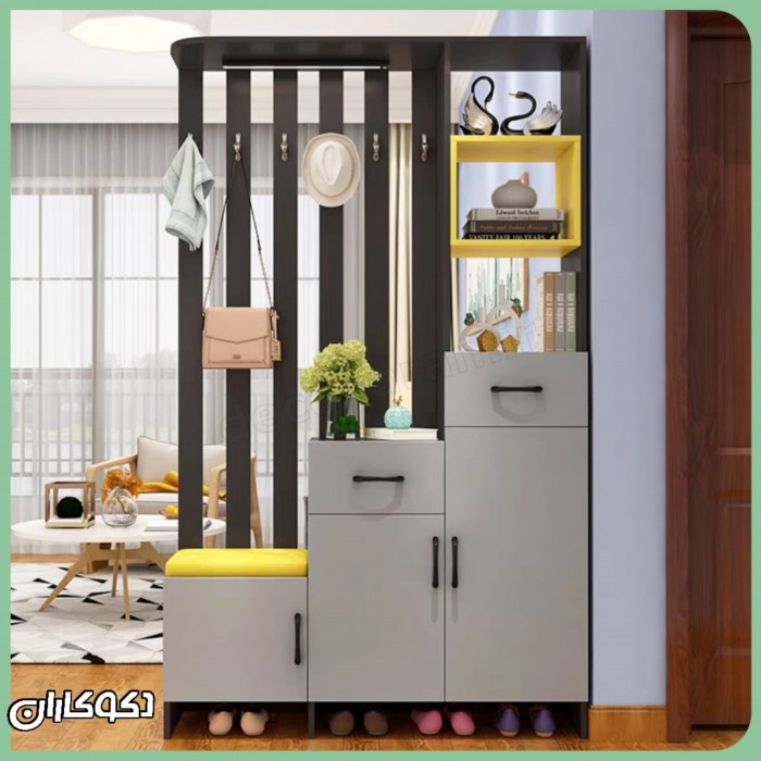 جالباسی + جاکفشی کم جا دکوکاران مدل JL147