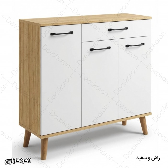 جاکفشی مدل JK101 | جاکفشی سه درب کشودار شیک و کاربردی