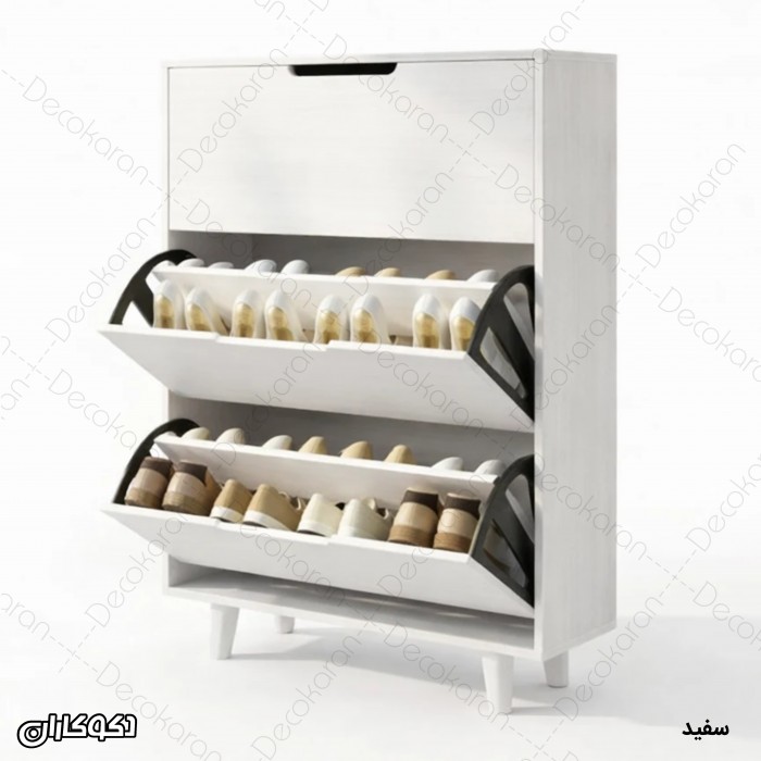 جاکفشی داشبوردی ۳ طبقه کشودار دکوکاران مدل JKD101 (کم‌جا)