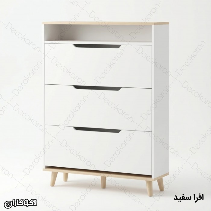 جاکفشی داشبوردی ۳ درب با شلف دکوری مدل JKD104
