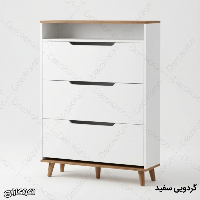 جاکفشی داشبوردی ۳ درب با شلف دکوری مدل JKD104