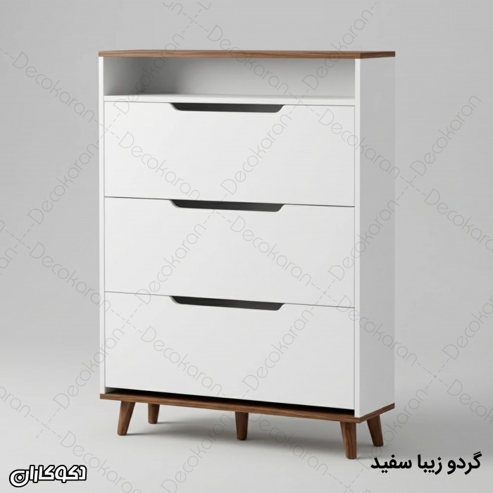 جاکفشی داشبوردی ۳ درب با شلف دکوری مدل JKD104
