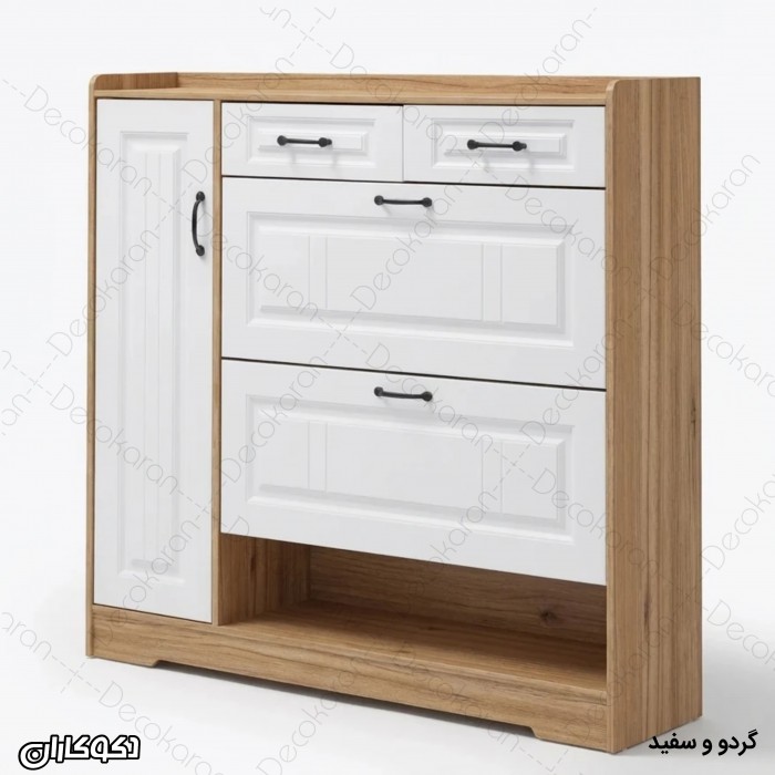 جاکفشی داشبوردی کمد دار مدل JKD106 (با شلف دسترسی سریع)