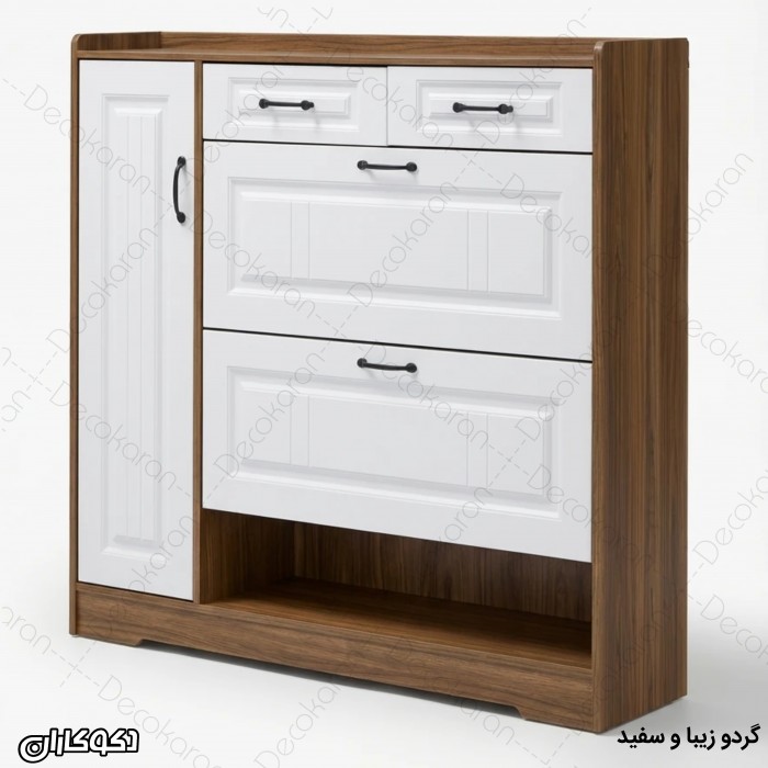 جاکفشی داشبوردی کمد دار مدل JKD106 (با شلف دسترسی سریع)