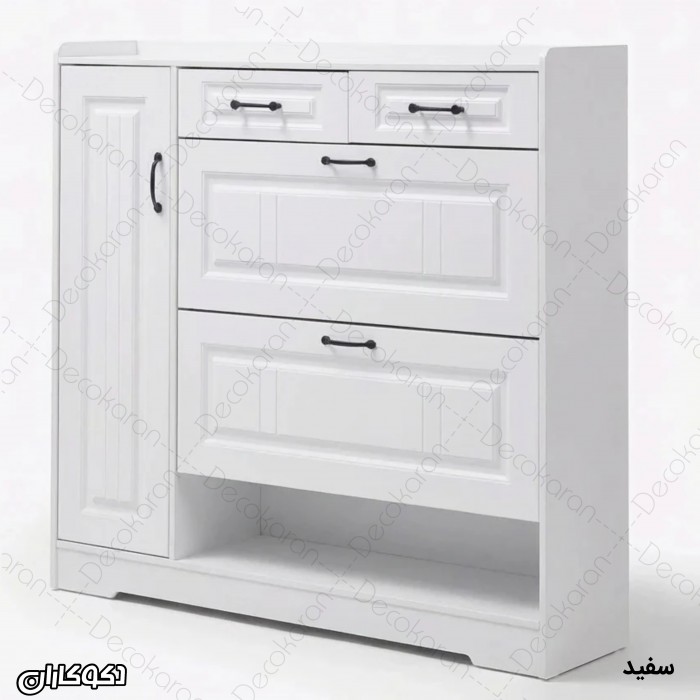 جاکفشی داشبوردی کمد دار مدل JKD106 (با شلف دسترسی سریع)