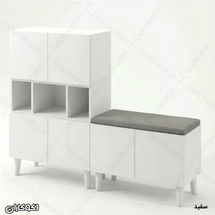 خرید جاکفشی نشیمن‌دار مدل JKN100 (مدرن و جادار)