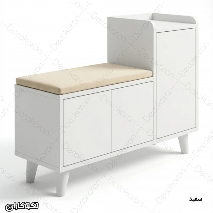 خرید جاکفشی نشیمن‌دار مدل JKN101 (کم‌جا و مدرن)