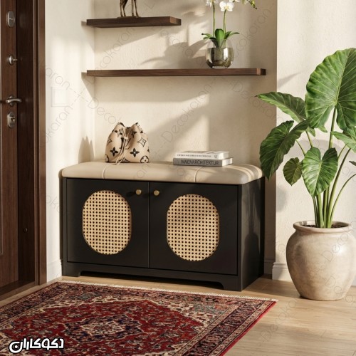 جاکفشی حصیری + نشیمن مدل JKN104