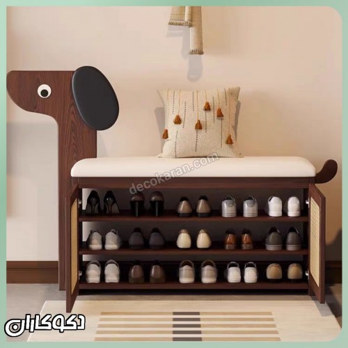 جاکفشی حصیری هاپویی + نشیمن مدل JKN115