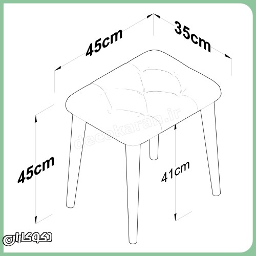 پاف چوبی مدل PF100