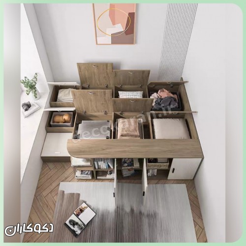 تختخواب کمددار دکوکاران مدل TK116