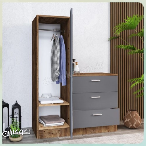 دراور + کمد لباس دکوکاران مدل DR118