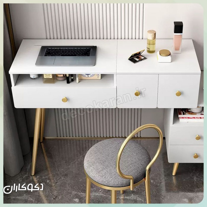 میز آرایش دکوکاران مدل MZ114 | میز آرایش MDF ضد خش و ضد لک