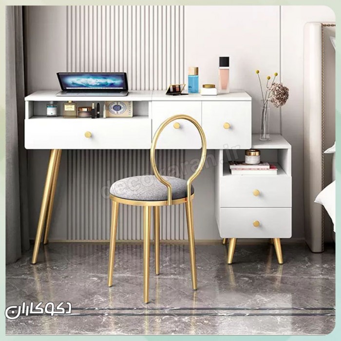 میز آرایش دکوکاران مدل MZ114 | میز آرایش MDF ضد خش و ضد لک