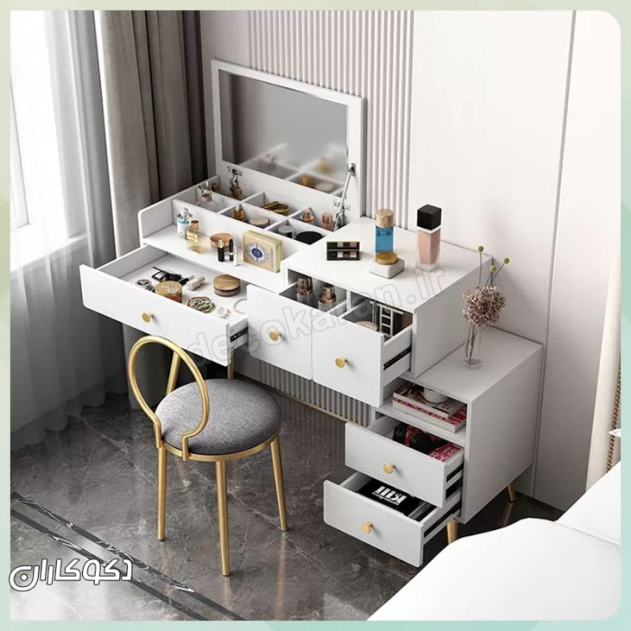 میز آرایش دکوکاران مدل MZ114 | میز آرایش MDF ضد خش و ضد لک