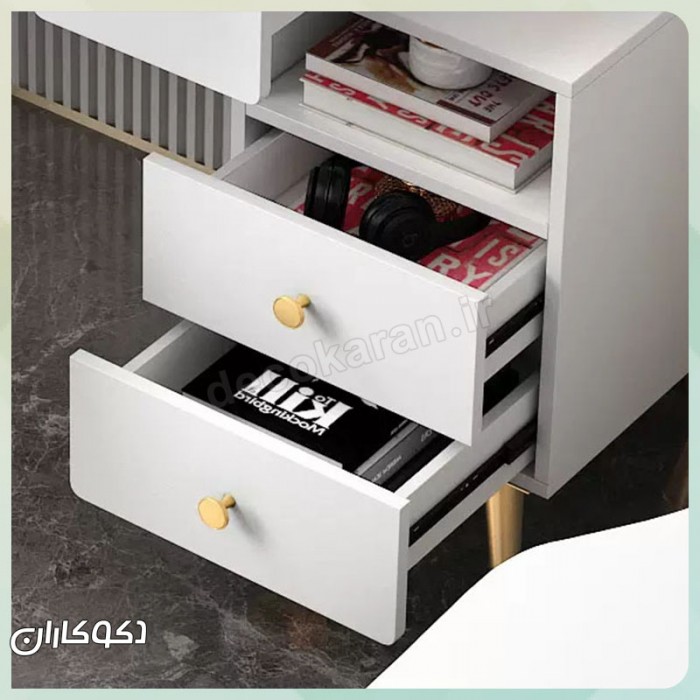 میز آرایش دکوکاران مدل MZ114 | میز آرایش MDF ضد خش و ضد لک