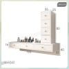 میز آرایش دیواری مدل MZ115 | میز توالت و آرایش چوبی دکوکاران