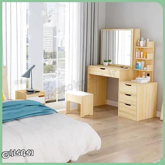 میز آرایش+پاف دکوکاران مدل MZ178