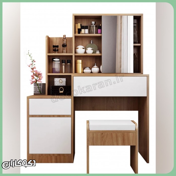 میز آرایش مدل MZ177 دکوکاران | ترکیبی از زیبایی و نظم در فضای شخصی شما