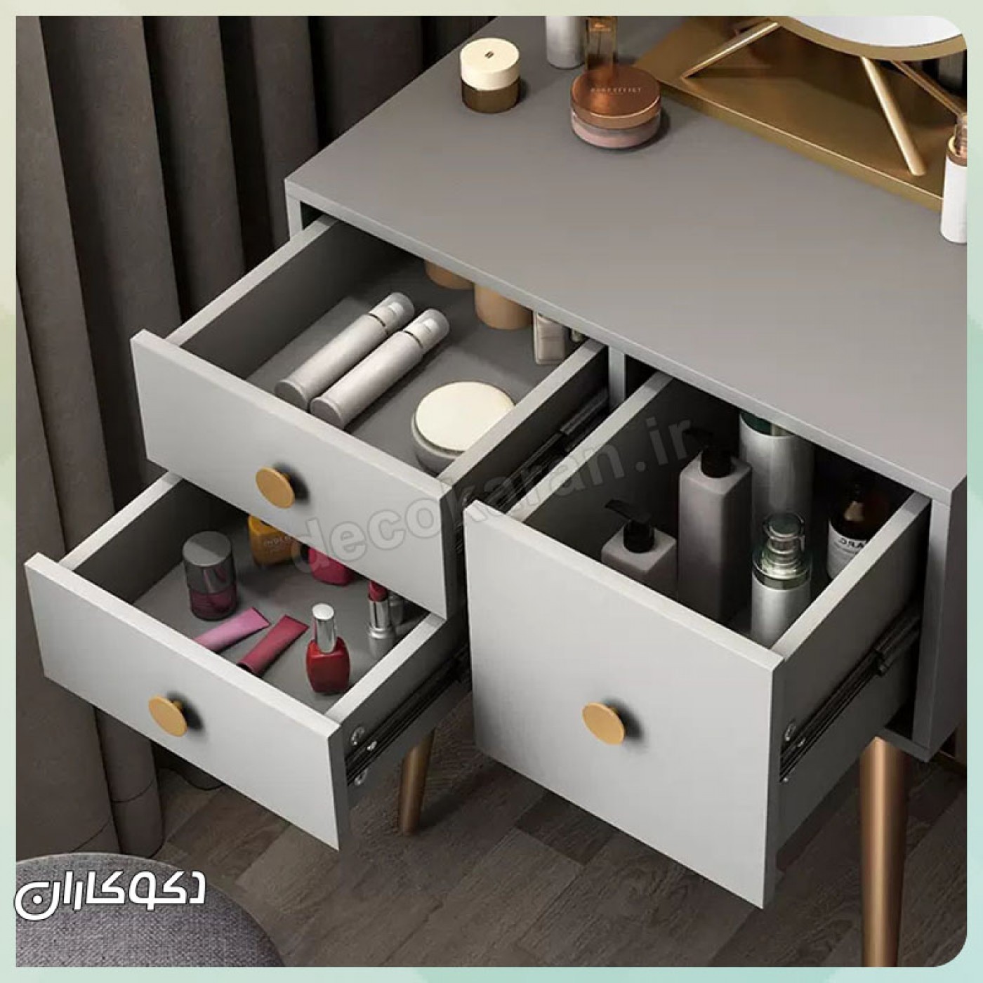 میز آرایش تمام ام دی اف دکوکاران مدل MZ113