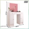 میز آرایش مدل MZ127 دکوکاران MDF ضد خش و ضد لک با کشو ریلی و آینه جیوه‌ای ثابت