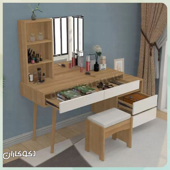 میز آرایش مدل MZ121 دکوکاران | میز آرایشی مدرن و با دوام MDF ضدخش و ضدلک