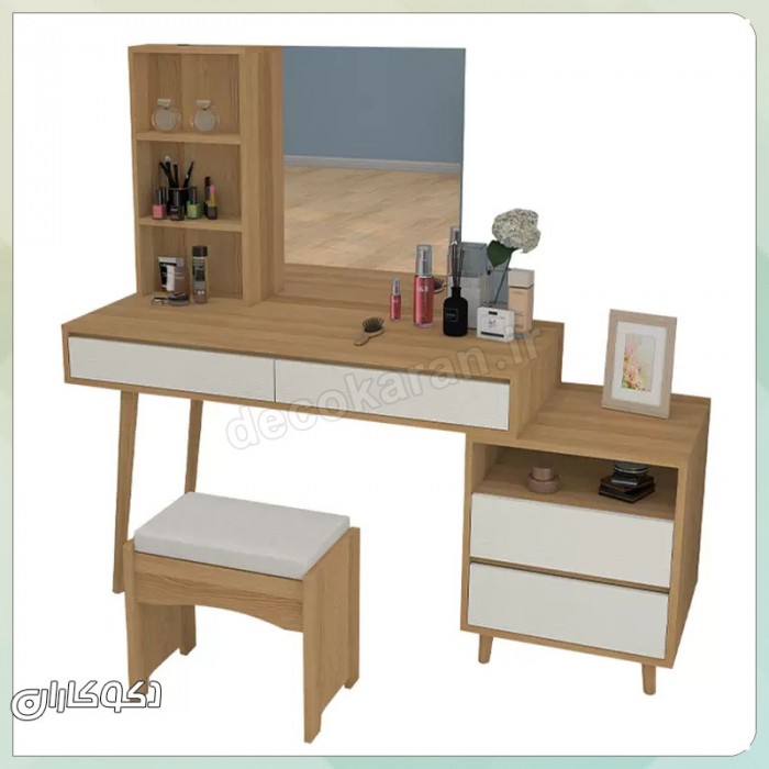 میز آرایش مدل MZ121 دکوکاران | میز آرایشی مدرن و با دوام MDF ضدخش و ضدلک