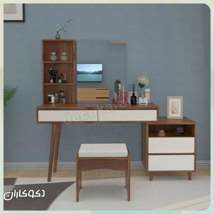 میز آرایش مدل MZ121 دکوکاران | میز آرایشی مدرن و با دوام MDF ضدخش و ضدلک