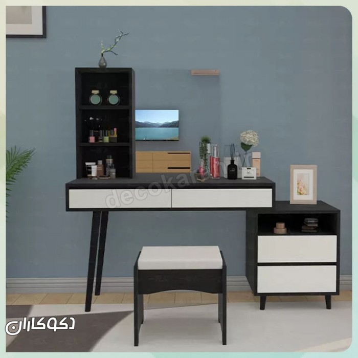میز آرایش مدل MZ121 دکوکاران | میز آرایشی مدرن و با دوام MDF ضدخش و ضدلک