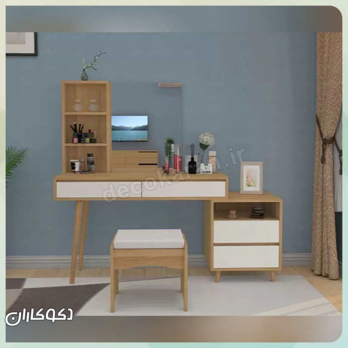 میز آرایش مدل MZ121 دکوکاران | میز آرایشی مدرن و با دوام MDF ضدخش و ضدلک