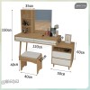 میز آرایش مدل MZ121 دکوکاران | میز آرایشی مدرن و با دوام MDF ضدخش و ضدلک